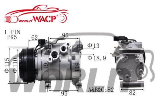 97701B4000 自動車 AC コンプレッサー ハインダイ I10 グランド・ハットバック グランド・セダン WXHY036