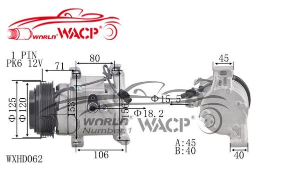 ACエアコンコンプレッサー 388005FAT112M6 ホンダ・シビック WXHD062