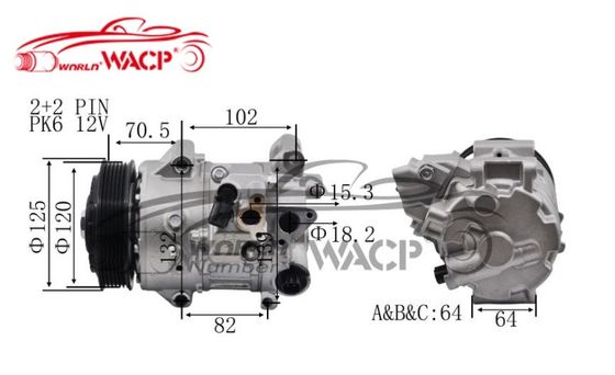 DCP50101 オート AC コンプレッサー TSE17C トヨタ・キャムリー RAV4 2010-2013 WXTT071