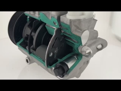 自動車エアコンコンプレッサーの内部構造の表示